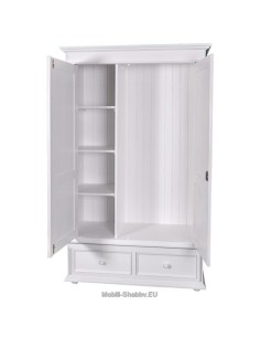 Armadio shabby chic due ante e cassetti MS105 2