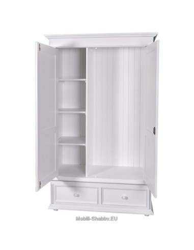 Armadio shabby chic due ante e cassetti MS105