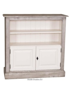 Libreria provenzale colorata antina e ripiani 102cm MS212