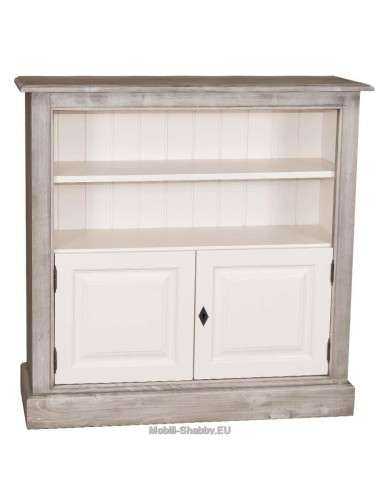 Libreria provenzale colorata antina e ripiani 102cm MS212