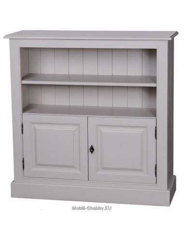 Libreria provenzale colorata antina e ripiani 102cm MS212