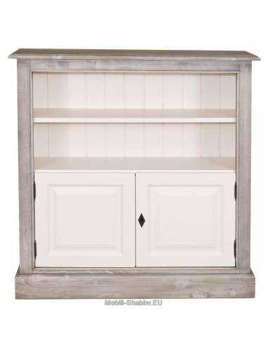 Libreria provenzale colorata antina e ripiani 102cm MS212