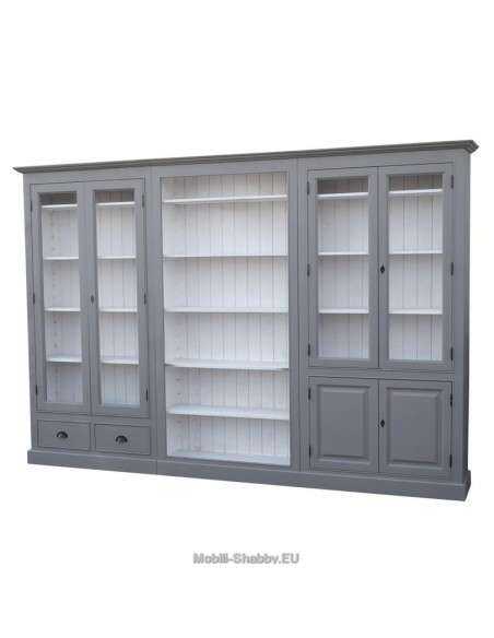 Libreria provenzale colorata mensole regolabili MS118