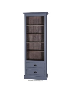 Libreria provenzale colorata cassetti e mensole regolabili MS455