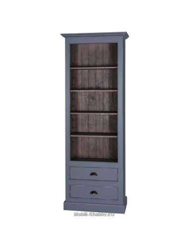 Libreria provenzale colorata cassetti e mensole regolabili MS455