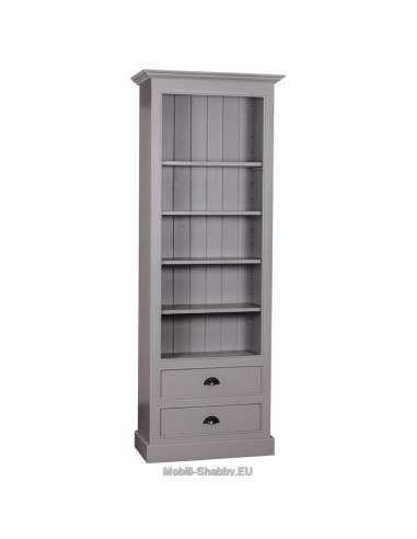Libreria provenzale colorata cassetti e mensole regolabili MS455