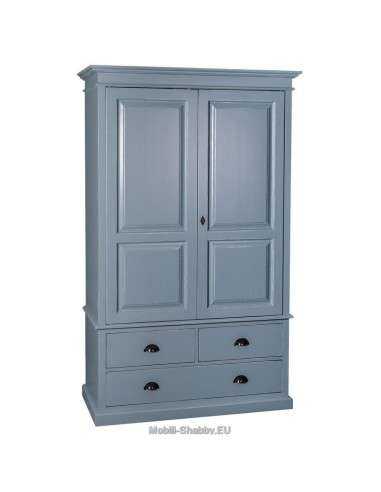 Armadio shabby chic doppia ante e cassetti MS127