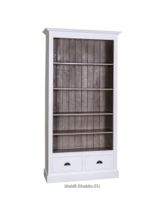 Libreria provenzale colorata con cassetti e mensole regolabili MS126