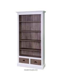 Libreria provenzale colorata con cassetti e mensole regolabili MS126 2