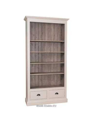 Libreria provenzale colorata con cassetti e mensole regolabili MS126