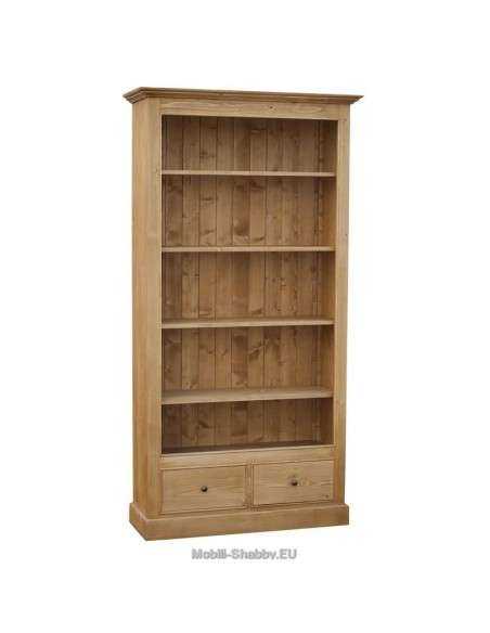 Libreria provenzale colorata con cassetti e mensole regolabili MS126