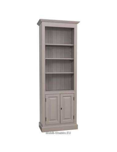 Libreria provenzale colorata con antine e mensole MS117