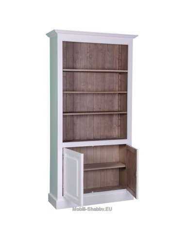 Libreria provenzale colorata con antine e mensole MS109