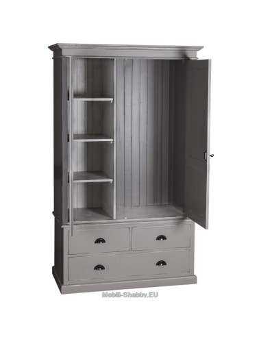 Armadio shabby chic doppia ante e cassetti MS127