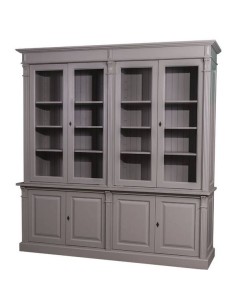 Libreria country legno di pino colorata o grezza 223cm MS72B+72S 2