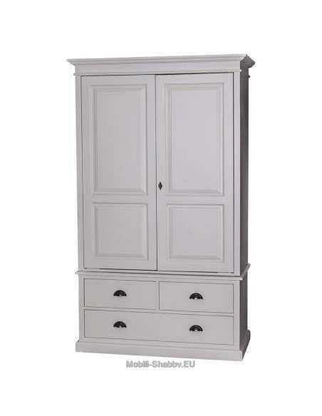 Armadio shabby chic doppia ante e cassetti MS127