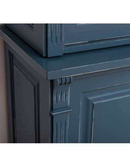 Libreria country legno di pino colorata o grezza 223cm MS72B+72S