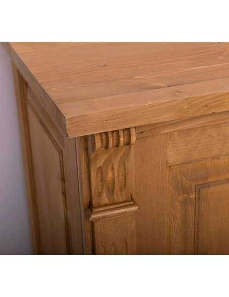 Libreria country legno di pino colorata o grezza 223cm MS72B+72S