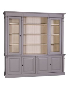 Libreria country legno di pino rustica o colorata 223cm MS72B+57S 2