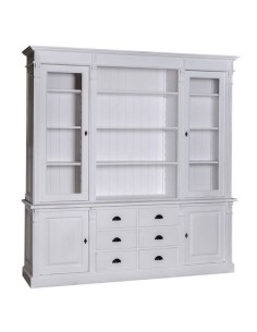 Libreria country legno di pino rustica o colorata con cassetti 223cm MS295B+57S