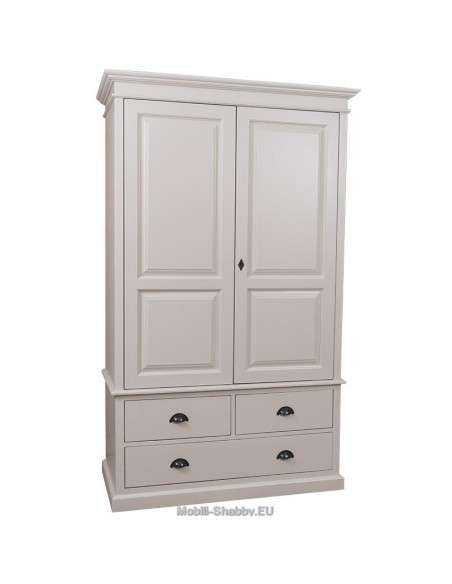 Armadio shabby chic doppia ante e cassetti MS127