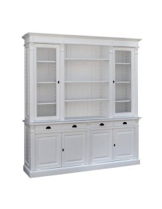 Libreria country legno di pino rustica o colorata con cassetti 223cm MS16B+57S