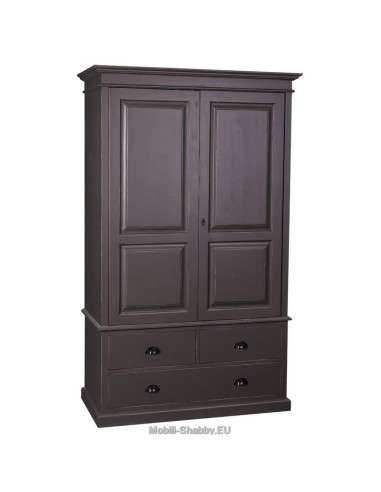 Armadio shabby chic doppia ante e cassetti MS127