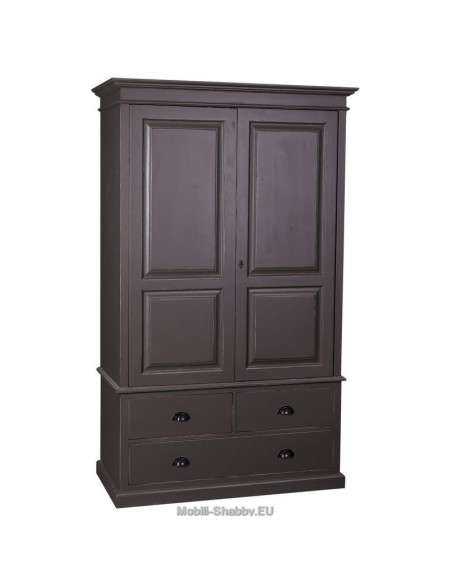 Armadio shabby chic doppia ante e cassetti MS127