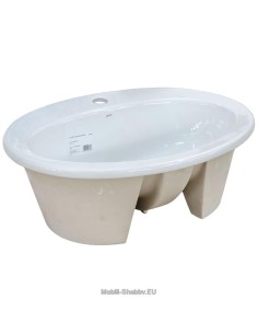 Lavandino ovale in ceramica per mobile bagno