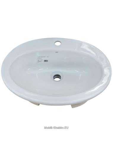 Lavandino ovale in ceramica per mobile bagno