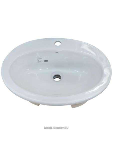 Lavandino ovale in ceramica per mobile bagno