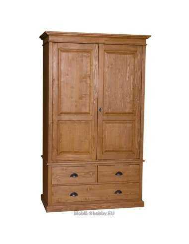 Armadio shabby chic doppia ante e cassetti MS127