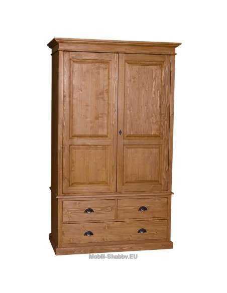 Armadio shabby chic doppia ante e cassetti MS127