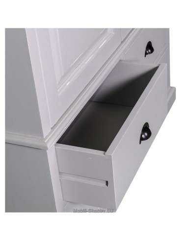 Armadio shabby chic doppia ante e cassetti MS127