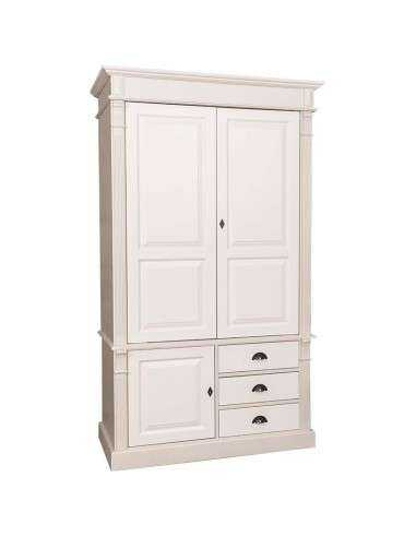 Armadio guardaroba stile country con ante e cassetti MS491