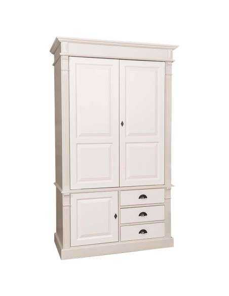 Armadio guardaroba stile country con ante e cassetti MS491
