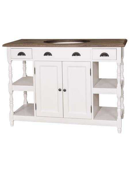 mobile bagno shabby chic ante e cassetti MS545