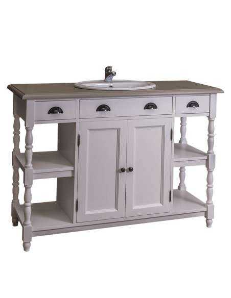 mobile bagno shabby chic ante e cassetti MS545