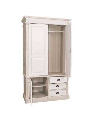 Armadio guardaroba stile country con ante e cassetti MS491