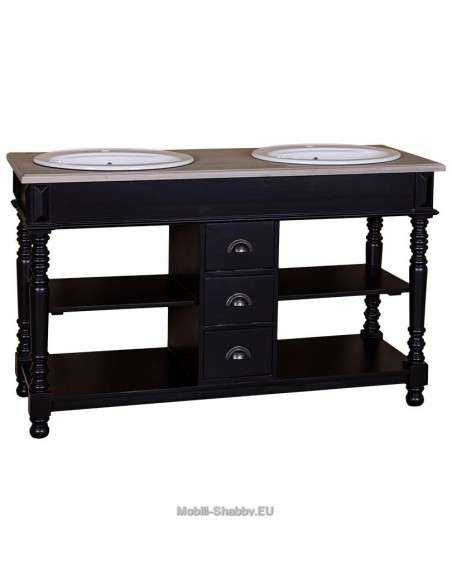 mobile bagno shabby chic cassetti e ripiani MS452