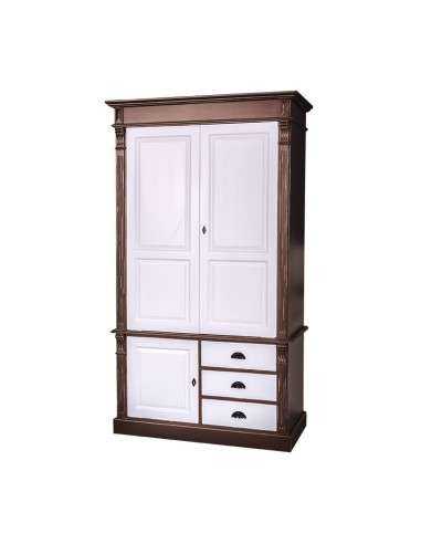 Armadio guardaroba stile country con ante e cassetti MS491