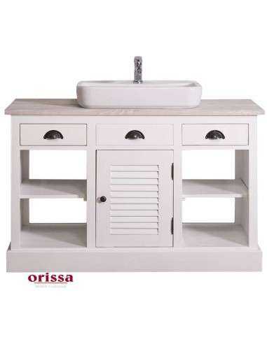 Mobile sottolavabo legno in stile country MS666