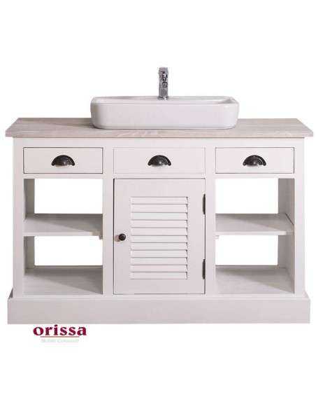 Mobile sottolavabo legno in stile country MS666