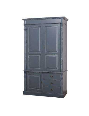 Armadio guardaroba stile country con ante e cassetti MS491
