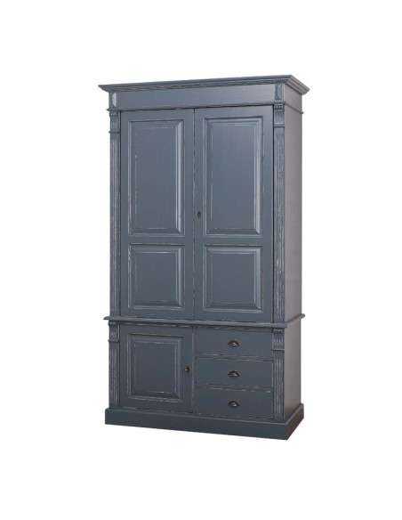 Armadio guardaroba stile country con ante e cassetti MS491