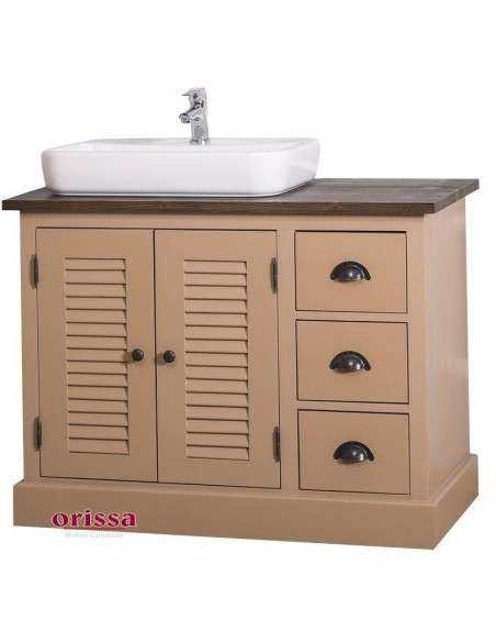 Mobile bagno sottolavabo legno in stile country MS668