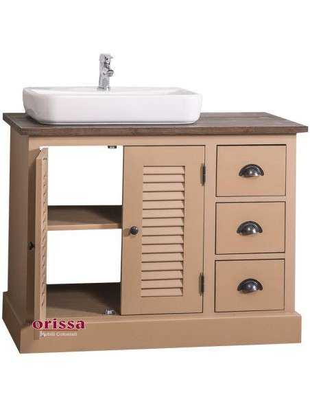 Mobile bagno sottolavabo legno in stile country MS668