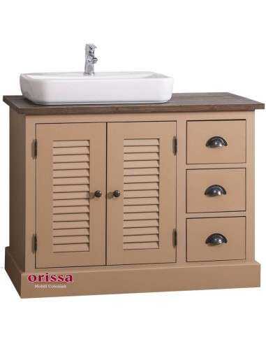 Mobile bagno sottolavabo legno in stile country MS668