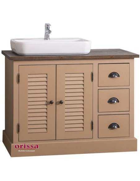 Mobile bagno sottolavabo legno in stile country MS668