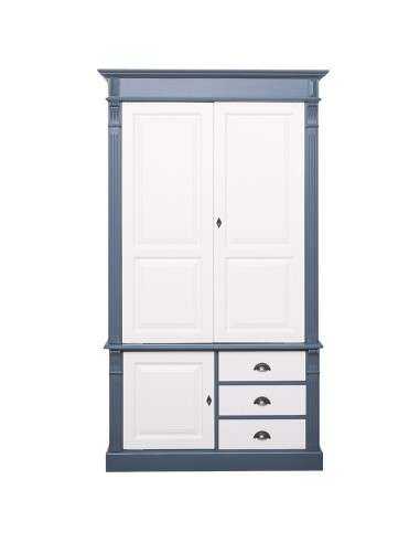 Armadio guardaroba stile country con ante e cassetti MS491